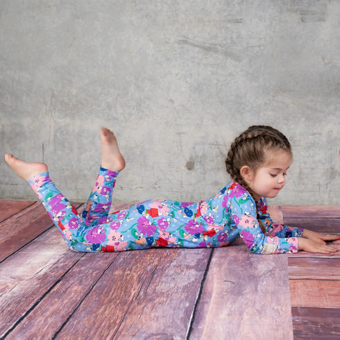 Monarch Store Bamboo Romper (Bootysuit) V3.0 LONG SLEEVED : Snoopy in Bloom